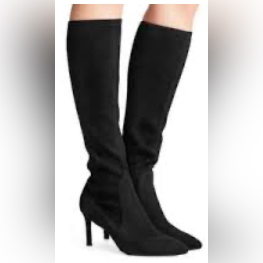 STUART WEITZMAN Black Suede Knee High Boots Size 8M